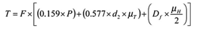 Torque Values for Fasteners